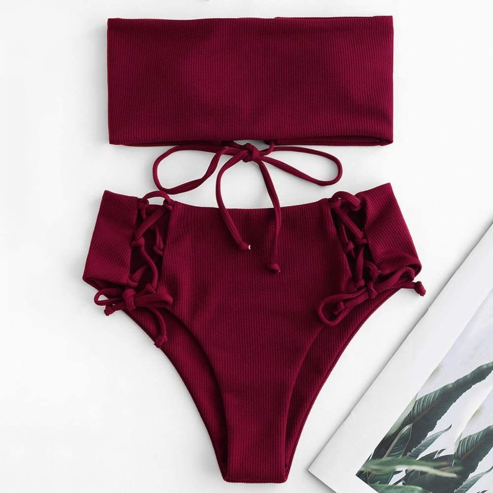 Women's Stan Tie Back Bikini Wine